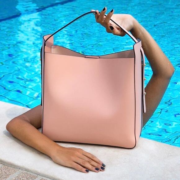 $750 Wandler Lotta Large Pink Leather Tote Bag - Picture 8 of 8